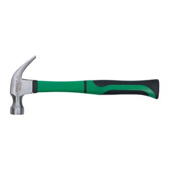 Молоток-гвоздодер с обрезиненной фибергласовой рукояткой Oasis Eco 450 г 103010704002