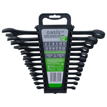 Набор гаечных ключей комбинированных Oasis Eco 12 шт в холдере (фосфатированные) 103011505006