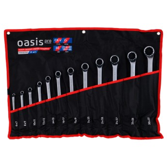 Набор гаечных ключей накидных Oasis Pro 12 шт в сумке (сатиновый хром) 103011507010